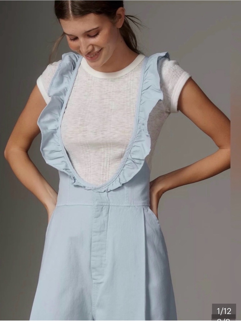 Anthropologie Eyelet washed overalls.